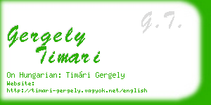 gergely timari business card