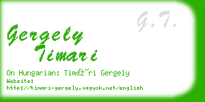 gergely timari business card